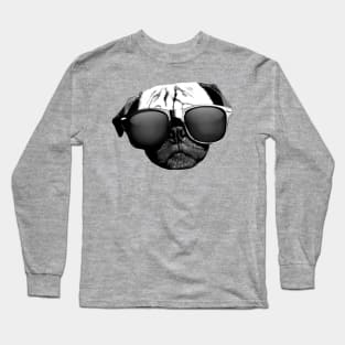 Pug Face in Sunglasses by AiReal Apparel Long Sleeve T-Shirt